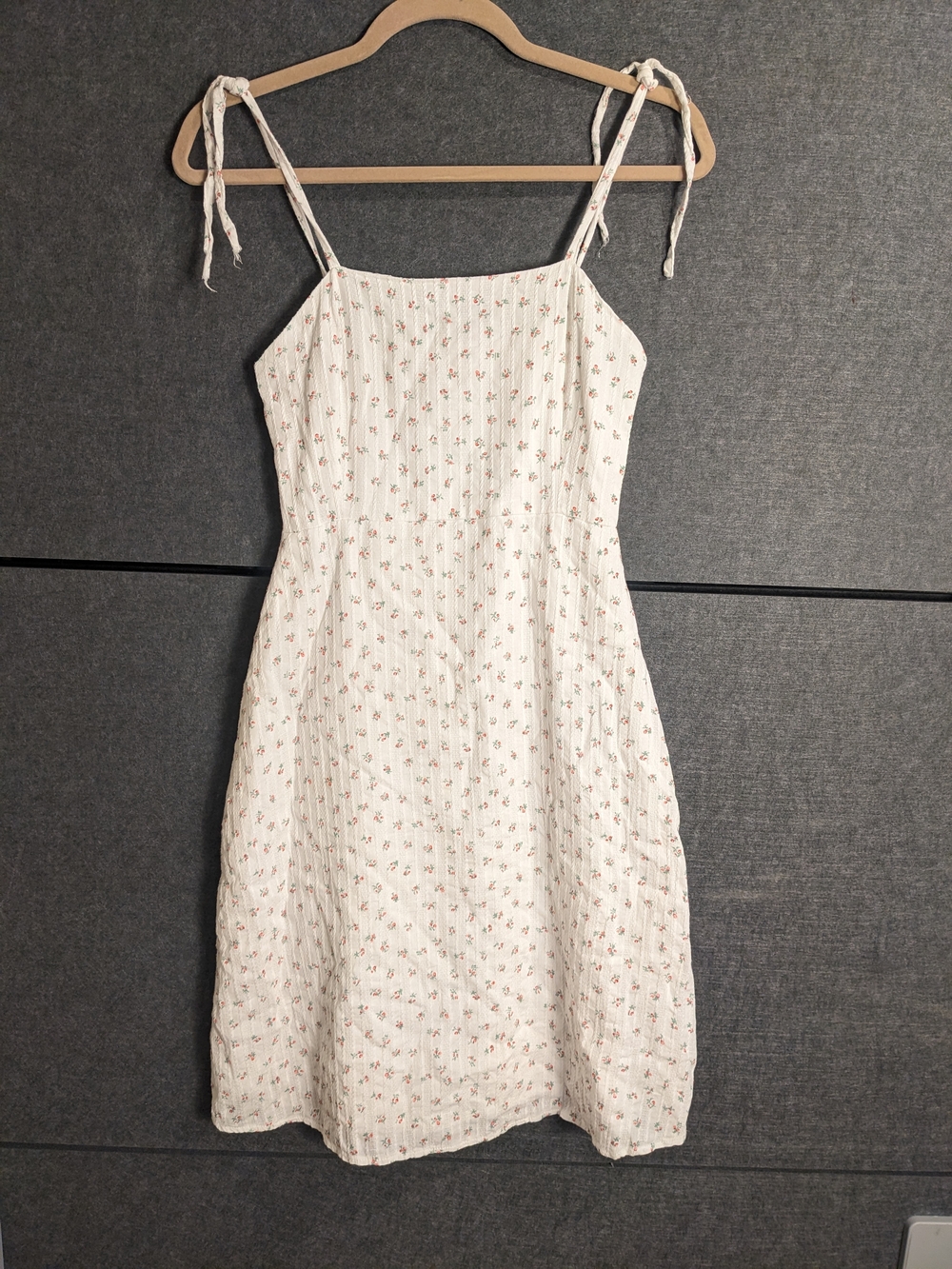 White Floral Tie-Shoulder Sundress